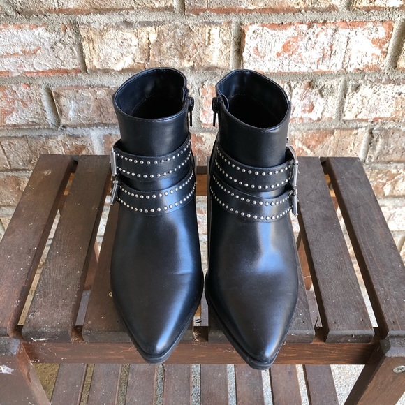 Pointed-Toe Studded Ankle Bootie - Picture 3 of 6